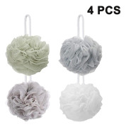 Bath Sponge Set By Shower Bouquet 4 Pack, Extra Large Mesh Pouf Soft Scrubber Compatible With Men And Women Gentle Cleanse In Beauty Bathing Accessori Style 1