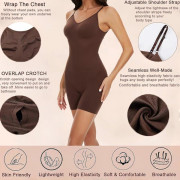Shapewear, bodysuit sömlös V-ringning, formande bodysuits för kvinnor, mode, stil, komfort