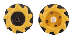 Mecanumhjul Smart Robot Bildelar Tillbehör OmniDirectional DIY Leksakskomponenter 48mm (1 Par)
