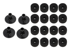 2 set cymbalfiltfodral plastcymbaler Ersättningstillbehör för trumset Slagverksinstrument Svart