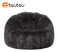 Vuxna Barn Fluffig Fuskpäls Sittsäck Puff Överdrag utan Fyllning Sittsäck Puff Salong Ottoman Hörnstol Sac DD003