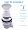 71108102 ABS Dome Extra-Flat Duschavlopp, vit