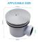 71108102 ABS Dome Extra-Flat Duschavlopp, vit