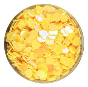 10g/flaska Glitter Rund Form Dekoration Blandningsfärg DIY Nail Art Dekaler Paljetter Gul