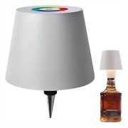 Trådlös flasklampa RGB/3 färger dimbar Pridola trådlös flasklampa, uppladdningsbar andningsljusläge beröringsfri bordslampa Vit White RGB