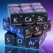 Stjärnklar Himmel Kemiska Element 3x3 Kub Pussel, Medelsvårighetsdebut, Högupplöst Tryckning Extremt Hållbart Starry Sky Style