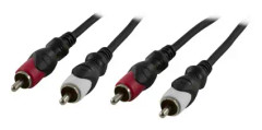 Deltaco MM-113 audio cable 10 m 2 x RCA Black, Red, White