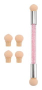 1pcs Nail Pen Universal Acrylic Ombre Portative Double Headed Durable Nail Pen Nail Brush For Diy Nails Blooming Nail Art