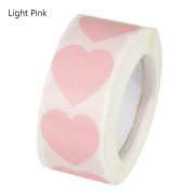 Mordely 500 st Love Heart Shaped Seal Etiketter LJUSROSA light pink