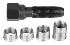 5st Kolstål Tändstift Gängreparationsverktyg med Insatser för 14mm Tändstiftsreparation