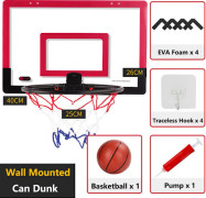 Inomhus Basket Hoop Set Barn Sportspel Leksaker för Barn Vuxna Chinese Red