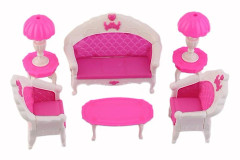 st Leksaker för Barbie Docka Soffa Stol Bord Lampa Möbler S,SD