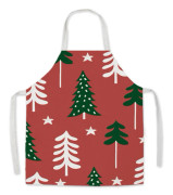 Jul Tryckt Förkläde Förkläden För Kvinnor Baktillbehör Barnförkläde Christmas tree