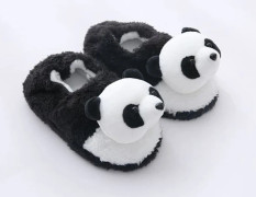 Panda - Plyschdjur Tofflor 20/22 EU, Varma Bomullstofflor för 1-6 År Gamla Barn, Julklappar till Barn, Tecknad Panda Päls Innetofflor