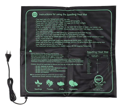 Plant Heating Pad Waterproof Seedling Heat Mat Warming Pad for Plants Germination Nursery 50x52cm EU Plug 220V