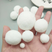 100 rena vita hög elastiska plysch kreativa handgjorda DIY snöboll