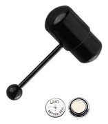 Tungpiercing Rostfritt Stål Vibration Tungring Piercing Smycken Hantel Ornament (svart) 1 st