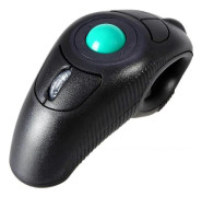 Bärbar trådlös ambidextriös trackballmus för fingrar och händer