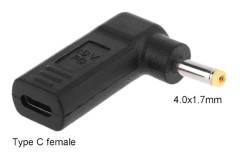 Bärbar typ C hona till DC4.0x1.7mm hankontakt laddningskontakt för Lenovo