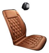 Bilstolskudde, Snabbuppvärmning, Justerbar Temperatur,2PCS Brun
