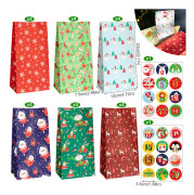 Julklappspåsar med 24 set juldekaler Adventskalender Godispåsar