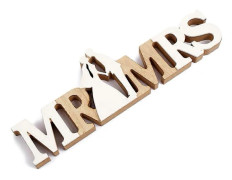 för Kreativa MR MRS Skyltar Par Trä Bokstav Alfabet Ornament Bröllopsfest Heminredning