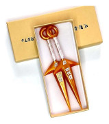 Naruto Theme Namikaze Minato Weapon Golden Shuriken White Handle 14cm