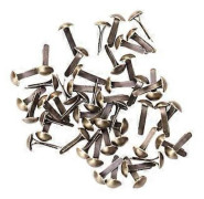 100 st Pappersfästen Elektroplätering Brads Runda Metallbrads för Hantverk DIY 4,5x8mm (Brons)