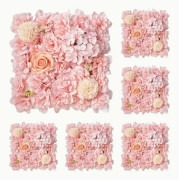 OBOSOE 6-pack Konstblomsterpaneler - 38x38 cm Rosbakgrund i Skär, Bröllop bakgrund dekoration