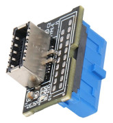 20Pin TypeE till 19Pin USB 3.0 Hane Förlängning Frontpanel Uttagskort Adapter KeyA