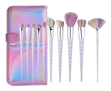 10pcs Unicorn Purple Makeup Brushes Set Eye Shadow Foundation Powder Blush Blending Beauty Make Up Beauty Tool Women Cosmetics