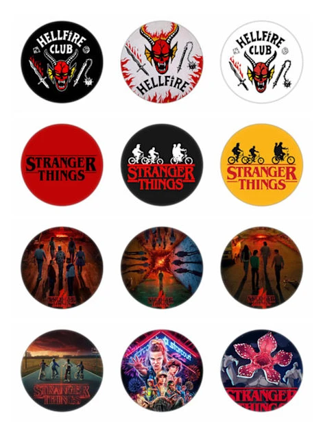Stranger Things Emalj Pin Badge Set