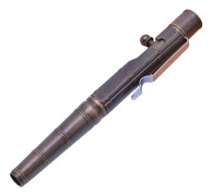 Handgjord mässingsgelpenna Retro bambu nod bulttyp Penna Militär bultpenna Slätskrivande gelbläckpennor Metallic Edc Penna
