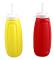 2-delars Plast Pressbar Senap Ketchup Salladsdressing Krydda Pressflaska Set 35 cl BPA-fri