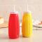2-delars Plast Pressbar Senap Ketchup Salladsdressing Krydda Pressflaska Set 35 cl BPA-fri