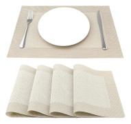 Set med 4 värmebeständiga vinylunderlägg, vävda för köksunderlägg 45 cm * 30 cm