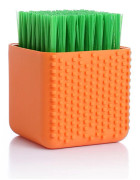 Silikontvättskrubbborstar Kläder och skor Säker multifunktionsborste för hushållsrengöring för underkläder Skor Orange