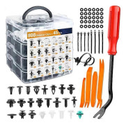 800 st - 100 st Bilfäste Clip Kit Skärmnit Clips Motorfordon Interiörbeslag Tryckhållare Stiftnit Bumper Dörrpanel Trim Hållare Reparation