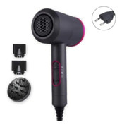 Professionell Hårtork, Jonisk Hårtork med Diffuser, Barnhårtork, Resa, Hem, Sovsal - Svart, Röd, Rosa