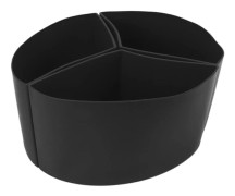 3 i 1 Silikon Slow Cooker Avdelare Återanvändbar Läcksäker Diskmaskinsäker Matlagningsliner För 6 Quart Gryta Svart