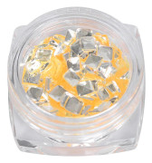 Glitter Glittrande Silver Rektangel Form Dekoration DIY Paljetter Nagelkonst Dekaler 01#