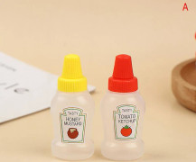 2/3 st Mini Tomatketchupflaska Portabel Liten Såsbehållare Salladsbehållare[YJD] A 2pcs