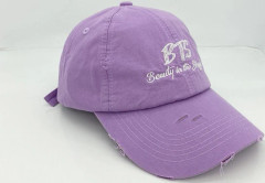 Hatt Personlighet Hål Broderi Enkelt Mode Alfabet Bas Purple