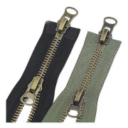 2-pack 70 cm #8 metallblixtlås med dubbla skjutreglage, separerbara, svart, metallblixtlås A-blixtlås, skjutreglage, blixtlås för jackor H