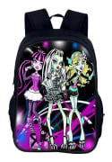 Monster High 3D Ryggsäck Barn Pojkar Flickor Junior Skola Bokväska Resa Student Axelväska Present 1