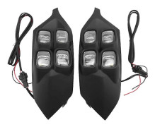 2 st Bil LED Varselljus DRL för Mitsubishi Pajero Sport Montero 2016-2017