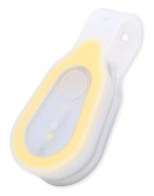 Löplampa för löpare, vattentät bärbar LED Mini Natt Knapp Silikon Clip Lampa Stroboskopljus (Gul)