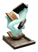 Magisk bok tärningstorn, Tomes of Magic tärningstorn, magics tärningstorn stor bok tärningstorn prydnader klara prydnadslampor green