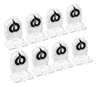 8 st T8 Fluorescerande Lamphållare G13 Bas Oskärmad Enkelhuvud Gravsten Lampsockel Ac 250v 2a För Led Fluorescerande Rör