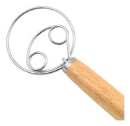 Danskt degvisp i rostfritt stål, degvisp i holländsk stil, bröddegvisp för hand, köksbakningsverktyg, brödbakningsverktyg och tillbehör